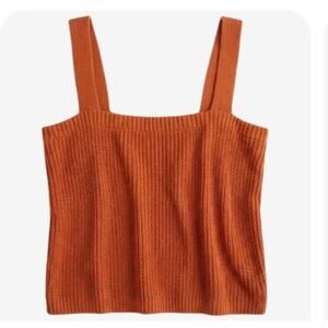 Sugar Moon Burnt Orange Knit Cropped Tank Top S/M